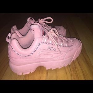 Pink FILA Disruptors II